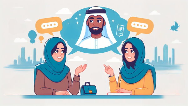 دو دختر در حال صحبت راجع به یک پسر عرب
