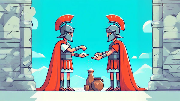 سربازان رومی در حال مبادله نمک - انواع نمک