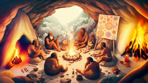 زندگی انسان‌های اولیه در غار