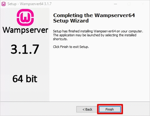 پایان فرایند نصب WampServer بر روی رایانه - PHP چیست