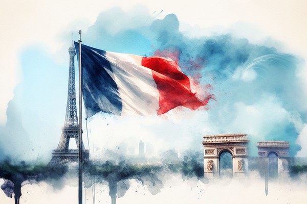 پرچم فرانسه و طاق نصرت