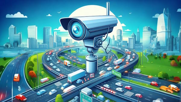دوربین مجهز به یادگیری ماشین و هوش مصنوعی در حال کنترل ترافیک جاده ها و بزرگراه های شهر است 