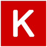 نماد کتابخانه کراس در پایتون به صورت حرف k در پس زمینه قرمز مربعی