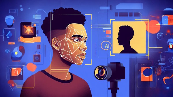 تصویری از مردی که چهره اش توسط دوربین های هوش مصنوعی شناسایی می شود - کاربرد ماشین لرنینگ در پردازش تصویر
