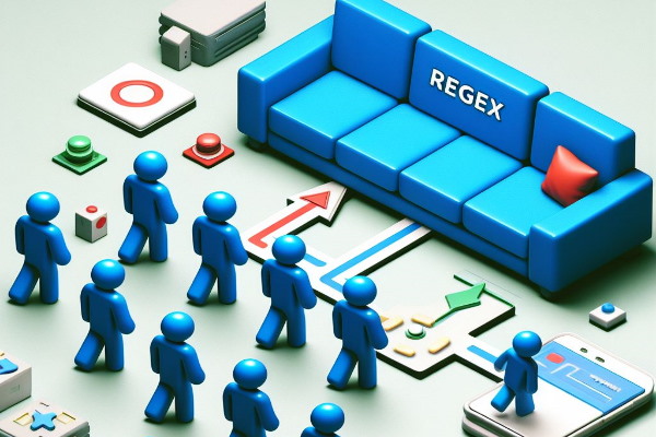 کاراکترها آماده نشستن در جایگاه خود در RegEx هستند.