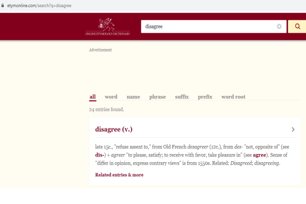تصویر جست‌وجو کلمه «disagree» در سایت