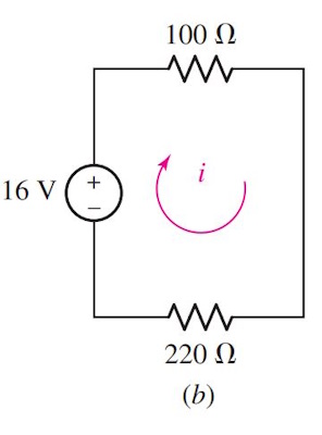 مثال از مدار تک حلقه ولتاژ معادل که باید به محاسبه ولتاژ چیست پرداخته شود.