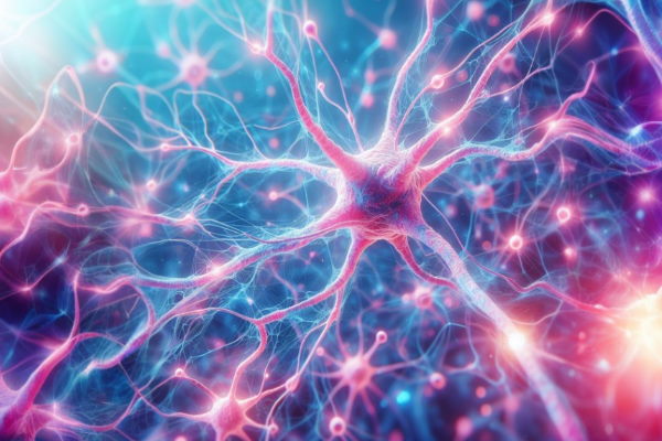 یک نورون مغزی را نمایش می‌دهد.