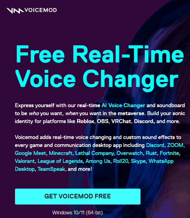 دریافت ابزار Voicemod - تغییر صدای خواننده با هوش مصنوعی