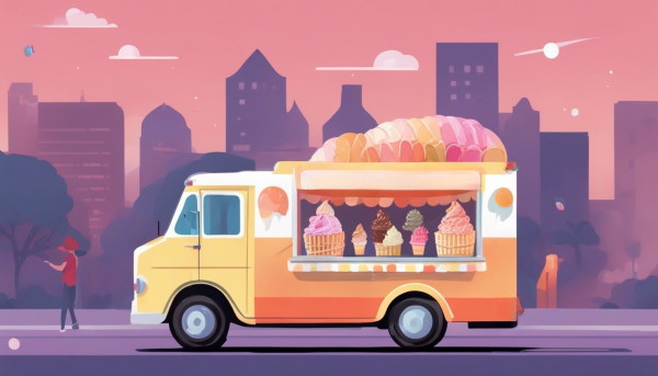 یک ماشین بستنی فروشی