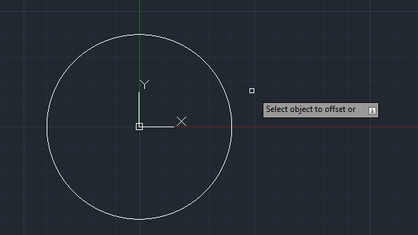 انتخاب شی اصلی برای آفست در AutoCAD