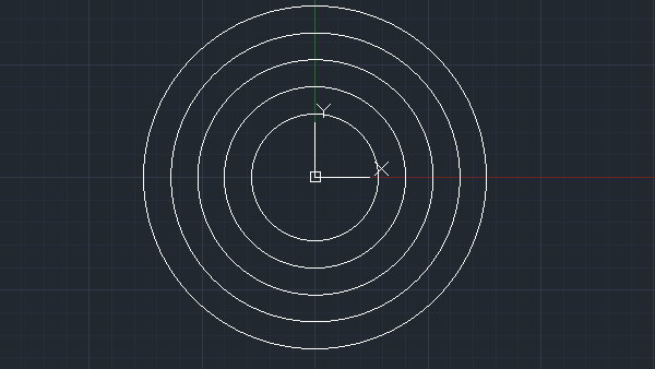 ایجاد دایره های هم مرکز در اتوکد