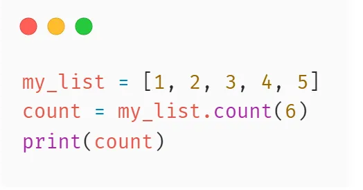 بررسی تابع Count در پایتون برای شمارش چگونگی یک عنصر در یک لیست