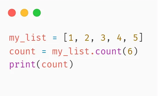 توضیح عمیق تابع Count در پایتون برای شمارش چگونگی یک عنصر در