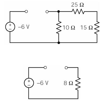 مثال برای مدار مرتبه اول که سه مقاومت و یک کلید باز دارد.