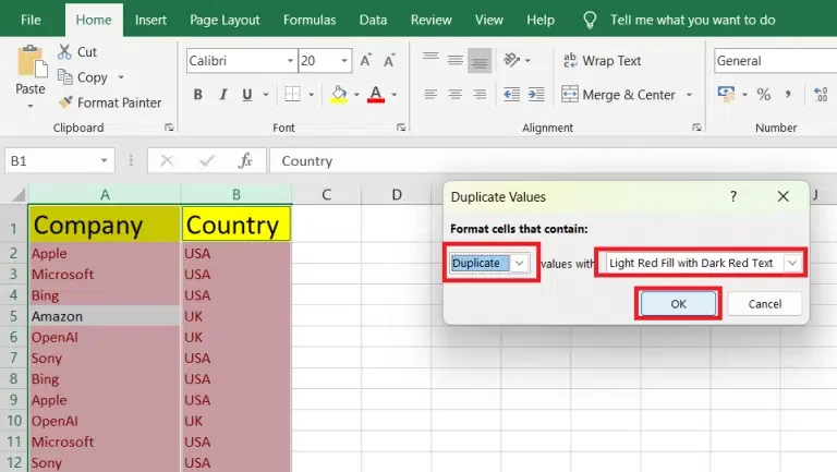 انتخاب ویرایش های مد نطر برای مغایرت گیری در اکسل و هایلایت کردن مقادیر در پنجره conditional formatting