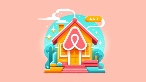 خانه ای با لوگوی Airbnb