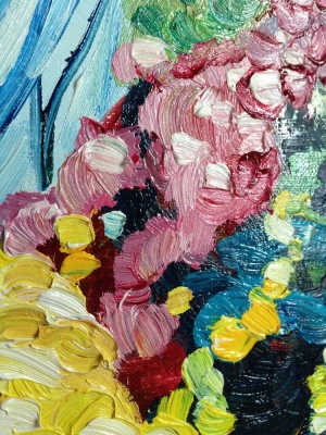 نمای نزدیک یک نقاشی امپرسیونیسم اثر Julie Caves