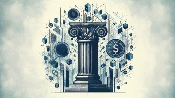 تصویری نمادین از ستون که ثروت را تداعی می‌کند.