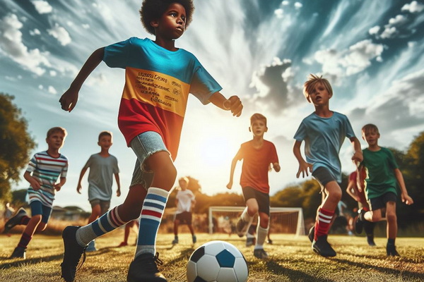 کودکان در حال بازی فوتبال - روان شناسی بازی کودکان