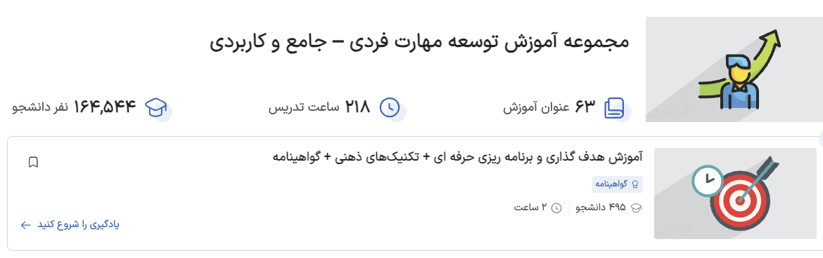مجموعه فیلم آموزش توسعه مهارت فردی فرادرس