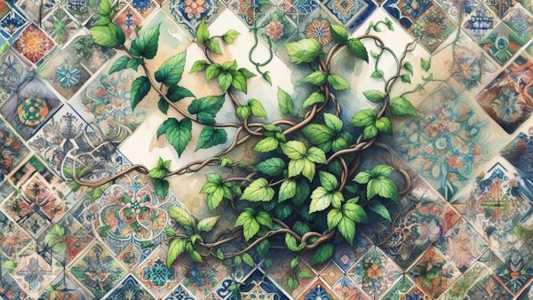 گیاهی رسته در دل کاشی ایرانی-فعل مستقبل چیست