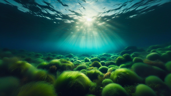 رسیدن نور به جلبک های زیر آب دریا