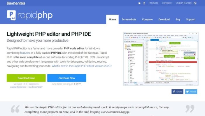 ویرایشگر کد Rapid PHP - بهترین IDE برای PHP
