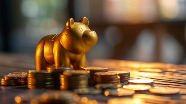 نشانی از خوک در کنار سکه‌ها- کفایت سرمایه چیست