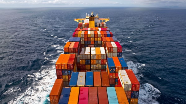 کالاهای صادراتی بر روی کشتی