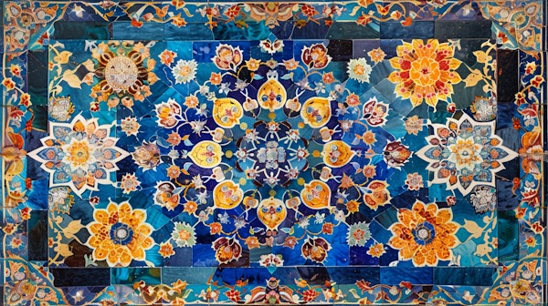 کاشی های ایرانی با نقوش سنتی 