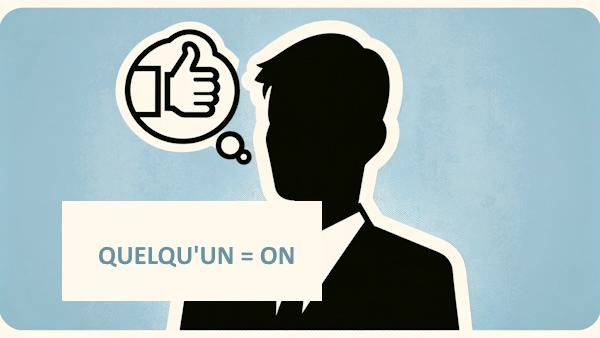 تصویر یک فرد برای نشان دادن کاربرد on به معنی quelqun