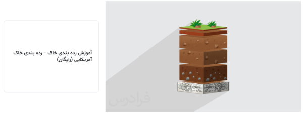 مقطعی از لایه های مختلف خاک - تصویر شاخص آموزش رده بندی خاک – رده بندی خاک آمریکایی