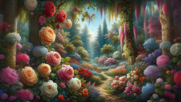 جنگلی با گل های ایرانی رنگارنگ-انواع ضمیر در فارسی