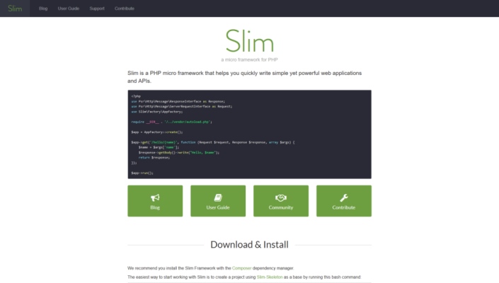 فریمورک Slim برای PHP