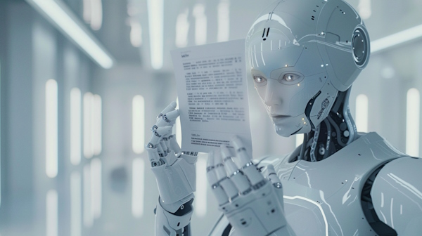 ربات هوش مصنوعی که متنی را می‌خواند - LLM چیست