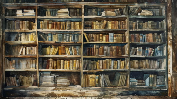 تصویر کتابخانه پراز کتاب