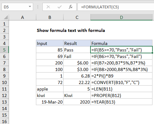 استفاده از تابع فرمولاتکست برای استخراج فرمول 