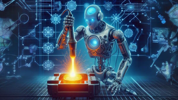 ربات هوش مصنوعی در حال ذوب کردن فلز است - الگوریتم های فراابتکاری