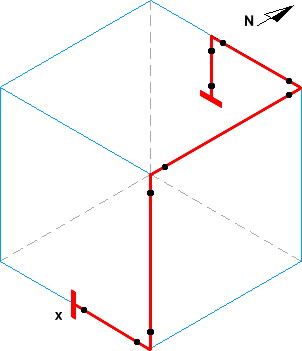 یک سیستم پایپینگ در یک مکعب فرضی - مثال اول نقشه ایزومتریک چیست