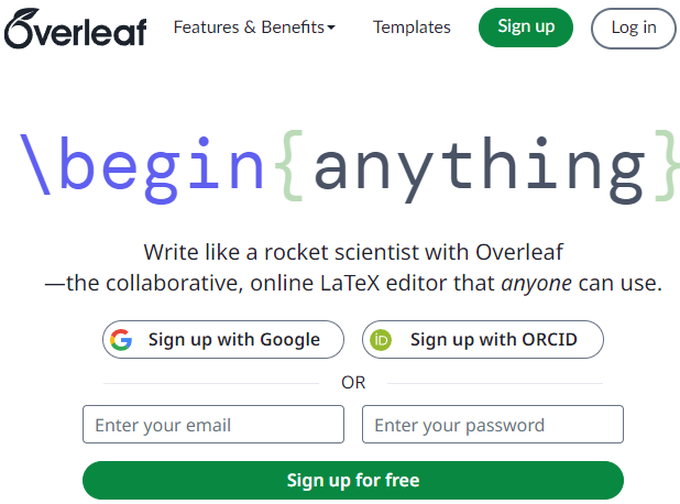 وب‌سایت Overleaf برای آموزش لتکس