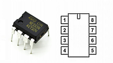 یک قطعه الکترونیکی سیاه همراه با جدولی از اعداد