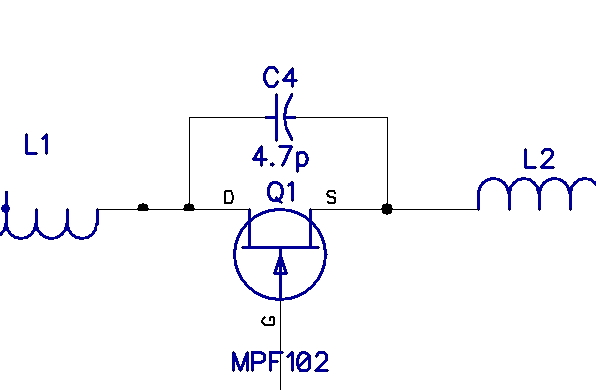 خازن متصل به ترانزیستور و القاگر