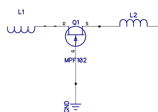 ترانزیستور و دو القاگر در مدار