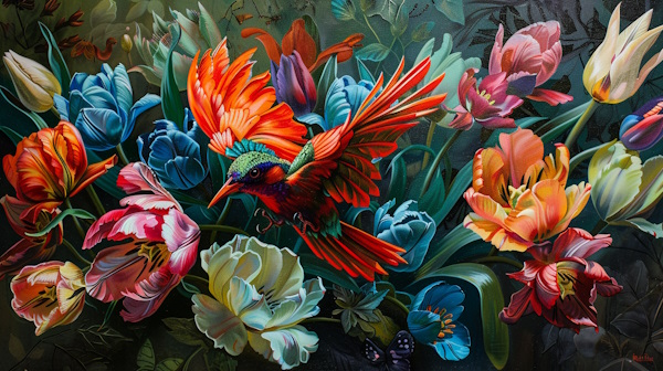 پرنده و گلهای ایرانی-ترصیع چیست