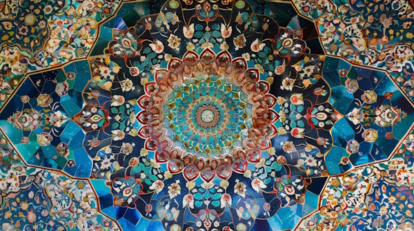 کاشی آبی ایرانی-حماسه چیست