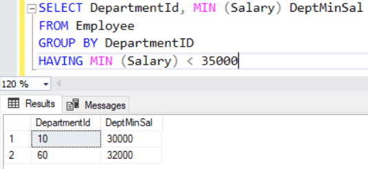 نمونه تصویری از کوئری SQL