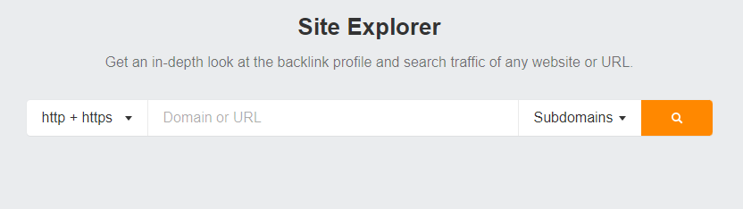 بخش Site Explorer ابزار Ahrefs 