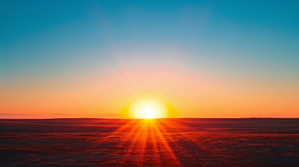 تصویر منظره طلوع خورشید