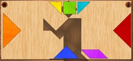 شکل نیمه کاره در محیط بازی Tangram - Educational puzzle